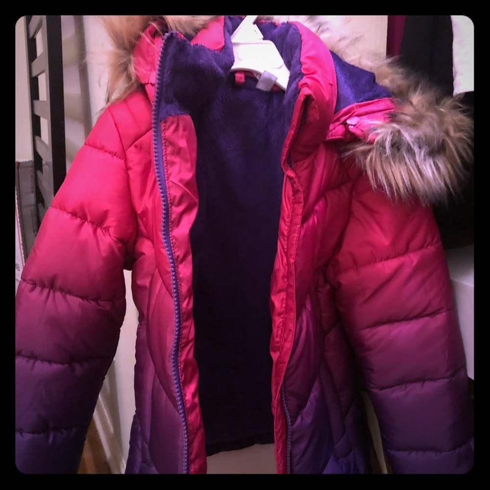 Toddler girl down puff coat